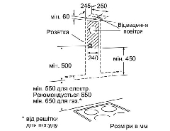 Настінна витяжка, 90 cm Нержавіюча сталь/Скло DWA 09E850