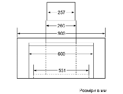 До опису Настінна витяжка, 90 cm Нержавіюча сталь/Скло DWK 09E850