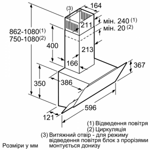 Настінна витяжка BOSCH DWK065G60R