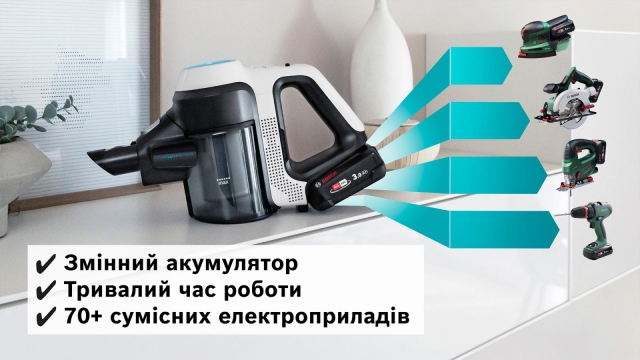 Пилосос акумуляторний BOSCH BCS71HYG2